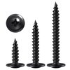 (400 Pcs)#8×1/2" Black Truss Head Wood Screws Quick Metal Self Tapping Zinc Oxide