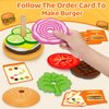 Jumlys Montessori Toys for 2, 3, 4, 5, Year Old, Wooden Burger Stacking Toys, Fine Motor Toys for Kids Boys Girls, Ideal Preschool Educational and Learning Toys, Perfect Christmas Birthday Gifts