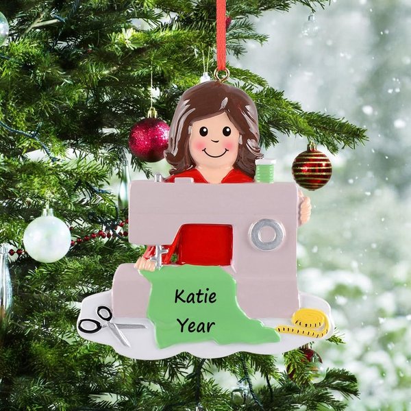 Sewing Machine Ornament Christmas Tree Decoration, Personalized Sewing Machine Ornaments 2024, Love Sewing Quilting Christmas Ornament, Customized Sewing Gift, Gifts for Quilters, Women Grandma