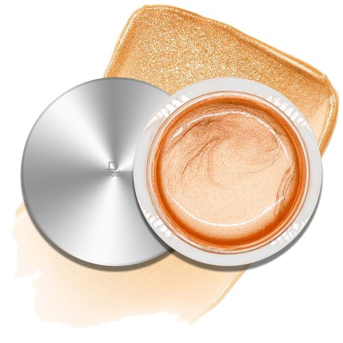 Wugbc Liquid Highlighter, Body Face Shimmer Glow Makeup Cream Brighten Luminizer Waterproof Longlasting Moisturizing Lightweight Glitter Illuminator Non-Sticky Body Bronzer Dewy Finish-Champagne Gold