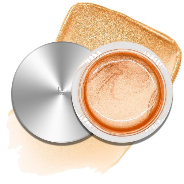 Wugbc Liquid Highlighter, Body Face Shimmer Glow Makeup Cream Brighten Luminizer Waterproof Longlasting Moisturizing Lightweight Glitter Illuminator Non-Sticky Body Bronzer Dewy Finish-Champagne Gold