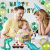 Dinosaur Birthday Decorations Cute Dinosaur Balloon Dinosaur Birthday Party Supplies Happy Birthday Banner Confetti Green Latex Balloon Baby Shower Decorations Boys and Girls LilyZheng