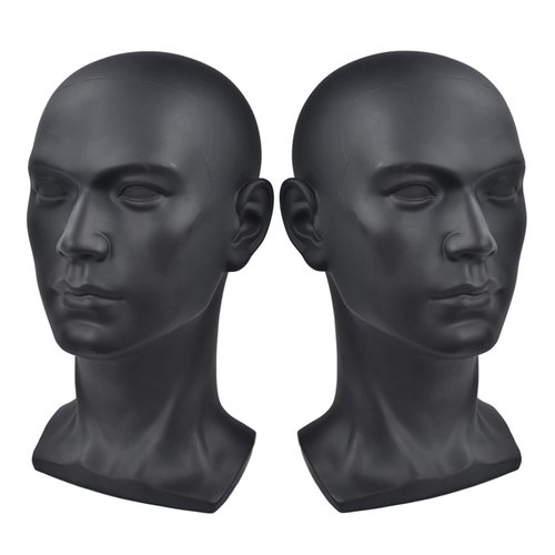BLTYXT PVC Male Mannequin Head Professional Manikin Training Head for Display Headphone Game Console Hats Wigs Jewellery Glasses Facemask Caps Model Head (L30YH)