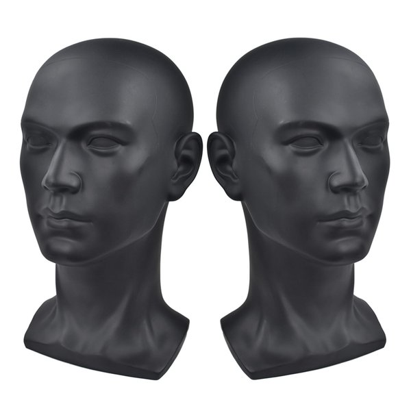 BLTYXT PVC Male Mannequin Head Professional Manikin Training Head for Display Headphone Game Console Hats Wigs Jewellery Glasses Facemask Caps Model Head (L30YH)