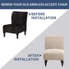 Eco-Ancheng Armless Chair Slipcover Removable Armless Accent Chairs Covers Washable Armless Slipper Chair Slipcover Printed Armless Chair Furniture Protector Covers for Living Dining Room Hotel