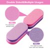 Diesisa Mini Nail Buffers, 40pc 100/180 Grit Sponge Mini Nail Files Bulk for Acrylic Nails, Buffer Block Nail File,Mini Bulk Nail buffers Double Sided for Manicure Tools - Pink/Purple