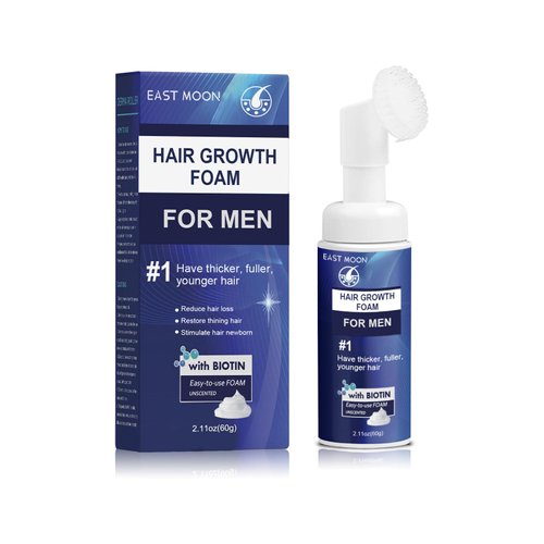 Hair Growth Foam for Men Foam, Dense Hair Foam for Thinning Hair, Accelerates Hair Growth, Thickens Hair Strengthens Hair Roots, Reduces Hair Fall Dense Hair Essence-2 PCS