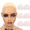 FASHION VILA HD Wig Cap, 6PCS Ultra Thin Wig Caps Transparent Nylon Wig Caps for Women Stretchy, Natural Transparent HD Wig Caps for Lace Front Wigs. Summer Wear Comfortable Wig Cap