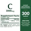 Nature's Bounty Vitamin C, Supports Immune and Antioxidant Health, Vitamin C Supplement, 1000mg, 300 Caplets