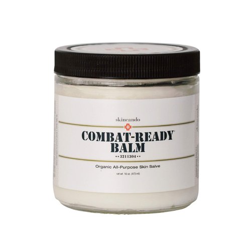 Combat Ready Skin Balm 8oz by Skincando – All Natural - Intensive Moisturizer – Skin Cream - Organic ingredients – Apricot Kernel Oil – Grapefruit Seed Extract – Black Spruce - Black tea Moisturizer