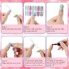 336 Pieces 24 Sheets Full Wrap Nail Polish Stickers Nail Strips Self-Adhesive Gel Nail Strips Art Decals with Nail File for Home Women Girls DIY Nail Decorations(Gradient Style)