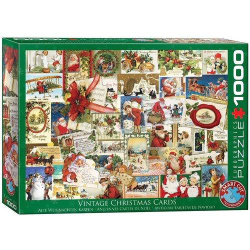 EuroGraphics Vintage Christmas Cards Puzzle (1000 Piece), 6000-0784