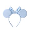 KARETT Pearl Mouse Ears Bow Headbands, Sparkle Minnie Ears Headband Glitter Hair Band for Party Princess Decoration Cosplay Costume Sky Blue