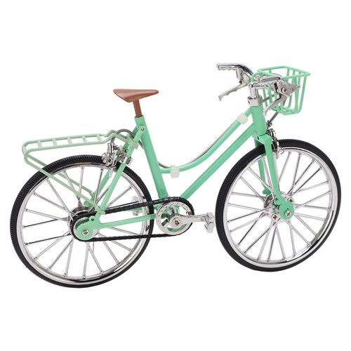Metal Bike Model, Desktop Mini Finger Bike Figurines Toy Miniature Retro Mini Model Bike Christmas Ornaments Family and Friend 7.68 x 4.72inch