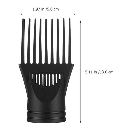 FRCOLOR 2pcs Hair Dryer Comb Universal Blow Dryer Comb Universal Hair Dryer Nozzle Salon Hair Dryer Nozzle Hair Dryer Nozzle Attachment Black Comb Electric Hair Drier Comb Modeling Plastic
