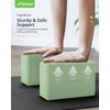 Trideer Yoga Block, Soft Non-Slip Surface Foam Premium Blocks, Supportive, Lightweight, Odor Resistant, Yoga Accessories for Pilates Meditation General Fitness Stretching Toning, 2 Pakc Light Green