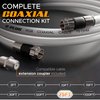 G-PLUG 75FT RG6 Coaxial Cable Connectors Set – High-Speed Internet, Broadband and Digital TV Aerial, Satellite Cable Extension – Weather-Sealed Double Rubber O-Ring and Compression Connectors White
