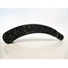 Generic Black art deco sparkly banana hair claw clip with rhinestones