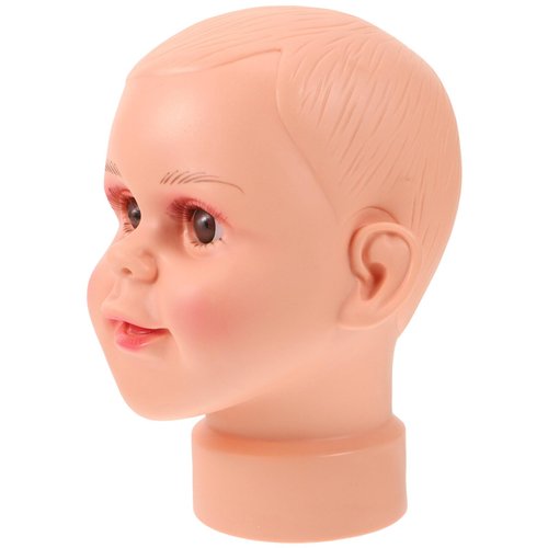 SOLUSTRE Baby Mannequin Head, Baby Boy Girl Children Mannequin Manikin Head Kid Mannequin Head Display for Hair Wigs Scarf Hats Sunglasses Stand