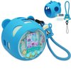 XEGIMOR Silicone Cover Case for Punirunes Interactive Digital Toy Squishy Characters Pet, Screen Protector for Punirunes Virtual Electronic Pets Accessories(Silicone Case and Lanyard) (Blue)