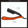 Professional Straight Edge Razor with 20 double-edged Straight Razor Blades,Barber Straight Razor ,Close Shaving Men's Manual Shaver, stainless steel Straight Razor Blades-Straight Razor Kit-Black/Gold (BB)