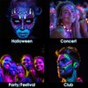15 Colors Glow Neon Face Paint, Water Activated UV Face Paint, Neon Glow in The Dark Body Paint Washable Eyeliner Face Painting for Party, Halloween, Festival, Rave