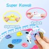 JIAHO 6 Pcs Kawaii Squishies, Donut Mochi Squishy Toys for Kids Party Favors, Mini Animals Sensory Toys for Easter Basket Stuffers and Egg Fillers, Squishy Fidget Toys Bulk for Kids Prizes