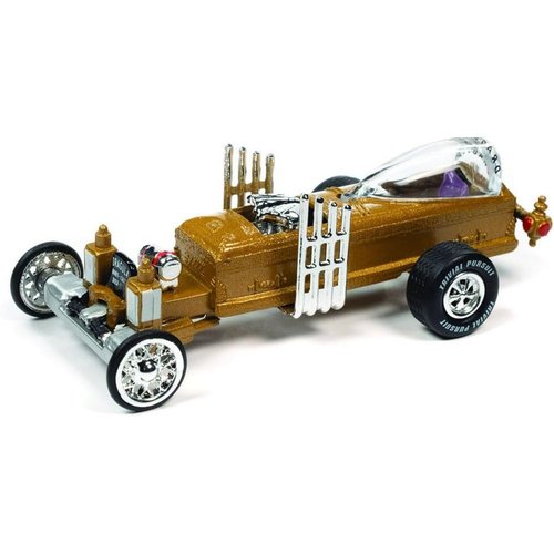 Barris Drag-U-La The Munsters Trivia Pursuit with Poker Chip Collector's Token and Game Card Pop Culture 2022 Release 3 1/64 Diecast Model Car by Johnny Lightning JLPC008-JLSP269