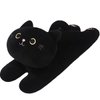 ARELUX 22in Soft Cat Big Sleeping Hugging Pillows,Black Cat Plush Pillow, Kitten Stuffed Animal Throw Pillows Accompany Plush for Friends Family Birthday