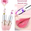 BINGBRUSH 2Pcs Color Changing Lipstick,Pink Crystal Flower Jelly PH Mood Long Lasting Labiales Lip Care Moisturizer Lip Balm Korean Magic Lip Gloss Lip Tinted Stain Makeup Set for Women