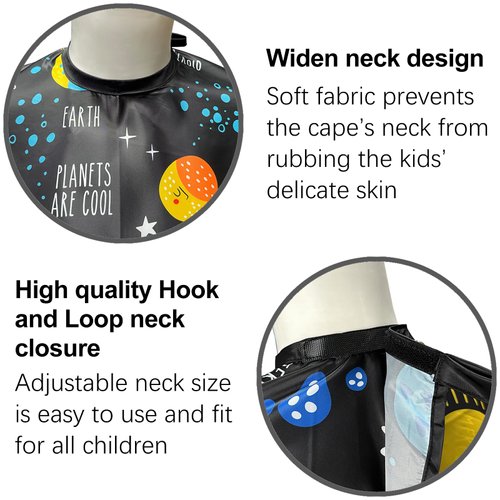Pelocapa Barber Capes for Kids Hair Cutting Cape Salon Hairdressing Cape for Boys Girls Waterproof & Light Weight & Machine Washable - 39”× 51”(Galaxy Pattern)