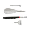 Telescopic Multi Back Scratcher Shoe Horn Magnetic Pick Up Tool 3-in-1 Set 25"