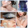 HOSAILY Silver Body Glitter Stick, Sparkling Holographic Sequins Glitter Gel, Body Shimmer Face Paint Glitter for Eye Hair Nail Lip, Chunky Glitter Makeup for Halloween Christmas Rave Festival