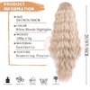 NOSTALGIA Blonde Ponytail Extensions Long Wavy Drawstring Ponytail 26 Inch Drawstring Ponytail Hair Extensions for Women Daily Use
