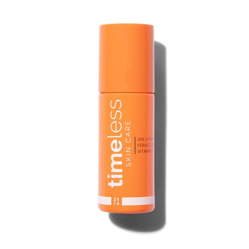 Timeless Skin Care Vitamin C Serum with Vitamin E & Ferulic Acid - 10% Vitamin C Brightening Serum - Face Serum for Oily & Dry Skin - Fragrance-Free Serum for Skin Care - 1.7 Fl Oz