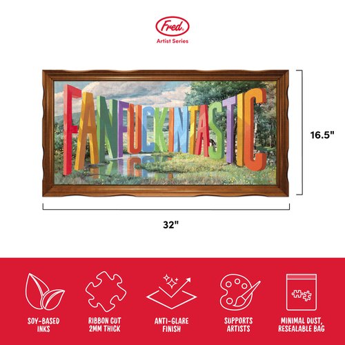 Genuine Fred FANFUCKINTASTIC by Wayne White, 1000 piece puzzle