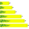 White Water Archery Tribal Flames 1 Fluorescent Neon Yellow Green Flames Arrow Wraps 15 Pc (5, 1)