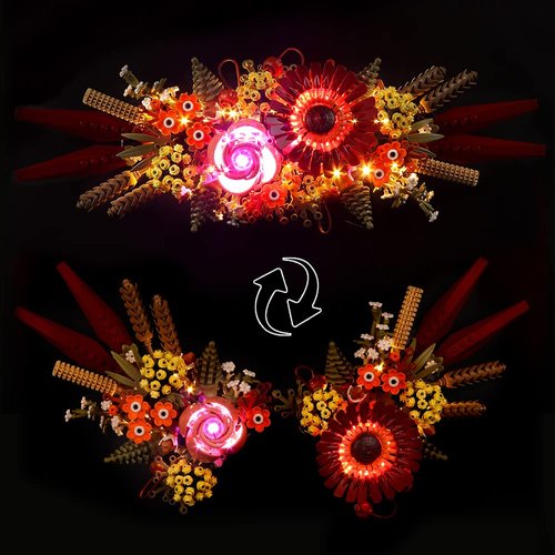 VONADO LED Light Kit Compatible with Lego Dried Flower Centerpiece 10314, DIY Lighting Compatible with Lego Botanicals (NO Lego Model,ONLY Light)