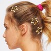 OIIKI 12PCS Golden Star Hair Accessories - Metal Non-Slip Snap Clips, Barrettes for Women, Girls (1.18in)
