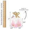 Big Dot of Happiness Little Princess Crown - Square Favor Gift Boxes - Pink and Gold Princess Baby Shower or Birthday Party Bow Boxes - Set of 12
