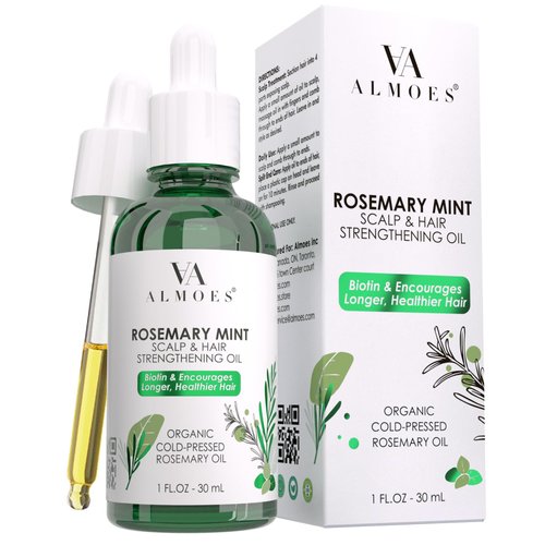 ALMOES Rosemary Oil,Rosemary Pure Essential Oil for All Hair,Rosemary Mint Scalp & Hair Strengthening Oil,Rosemary Essential Oil for Hair, Rosemary Mint Oil for Hair Care,Rosemary Hair Oil,1 Fl Oz