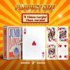 SeptCity Jumbo Playing Cards, Super Big Giant Game Theme Full Deck Huge Poker Oversize Decorations of Magic Party Fun for All Ages (1 Pack) (4 Times)