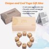 Garybank Yoga Dice in Wooden Gift Box with Practice Guide, 8 Workout Exercise Dice, Tons of Possible Combinations, Yoga Accessories Gifts for Beginners Women, Mindfulness Meditation Gifts,Fitness Dice