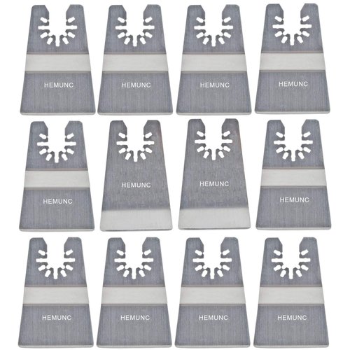 Oscillating tool scraper blades set, include oscillating rigid scraper blade 10pcs, flexible multitool scraper blades 2pcs, universal fit oscillating multitool scraper blades for carpet tile adhesives