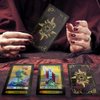 VOVOH Tarot Cards Holographic Tarot Deck for Beginners, 78 Classic Tarot Cards Surface Laser with Guidebook, Tarot Cards with Meanings on Them (English Edition)