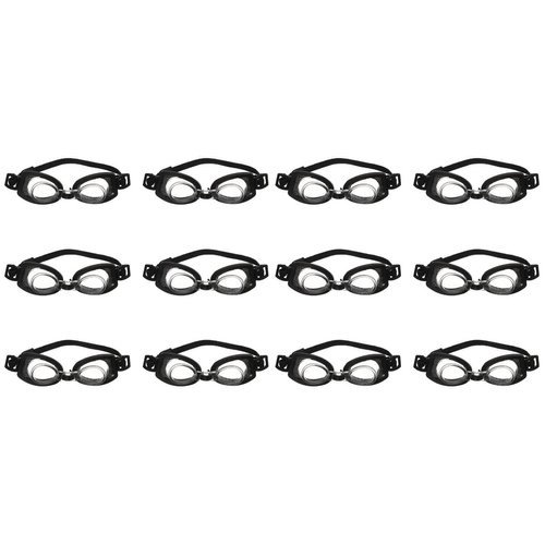 LOGOFUN 12Pcs Miniature Swimming Goggles Doll Swim Glasses Doll Summer Equipment (Black)