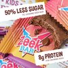 ZEEK BAR - Kids Protein Bars - 50% Less Sugar, 8g Protein - All Natural, Non-GMO, Gluten Free - Brownie Blast Off, 12 Count