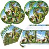Tyrannosaurus rex Party Tableware Set,20 Plates and 20 Napkins and Tablecloth71 '' x 42 '' Jurassic Dinosaur Party Supplies ForKids Birthday Party Supplies