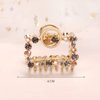 3PCS Women Lady Chic Metal Hair Claw Jaw Alloy Rhinestone Fancy Hair Clip Hair Pins (B#)