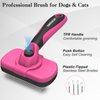 Swihauk Self Cleaning Slicker Brush for Dogs & Cats, Skin Friendly Grooming Cat Brush, Dog Brush for Shedding, Deshedding Brush, Hair Brush Puppy Brush for Haired Dogs, Pet Supplies Accessories, Pink